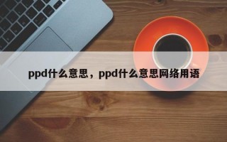 ppd什么意思，ppd什么意思网络用语