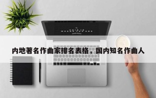 内地著名作曲家排名表格，国内知名作曲人